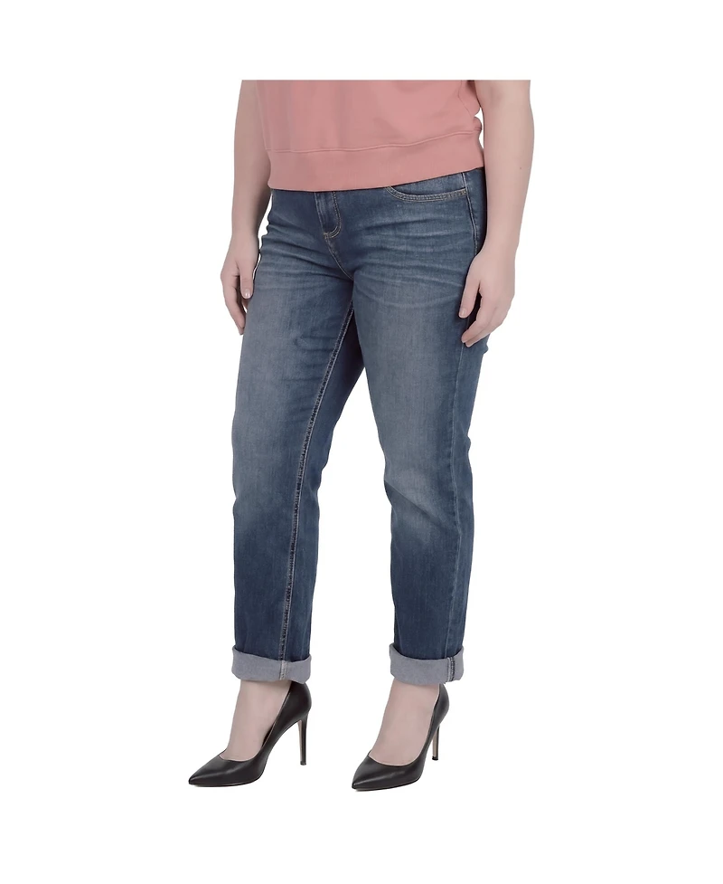 Standards & Practices Women's Distressed Boyfriend Jeans
