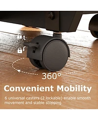 Sugift Three in One Folding Dining Table with Drop Leaf and Wheels