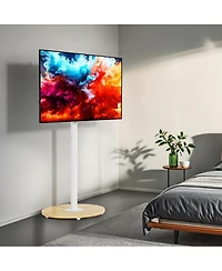 Unho Adjustable Standing Rolling Tv Stand 40-75" Heavy Duty Mobile Tv Mount Max Vesa 600400
