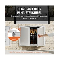 Sugift Bbq Access Door in Double Outdoor Kitchen Stainless Steel