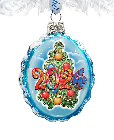 Designocracy 2024 Dated Keepsake Mercury Glass Christmas Ornaments G. DeBrekht