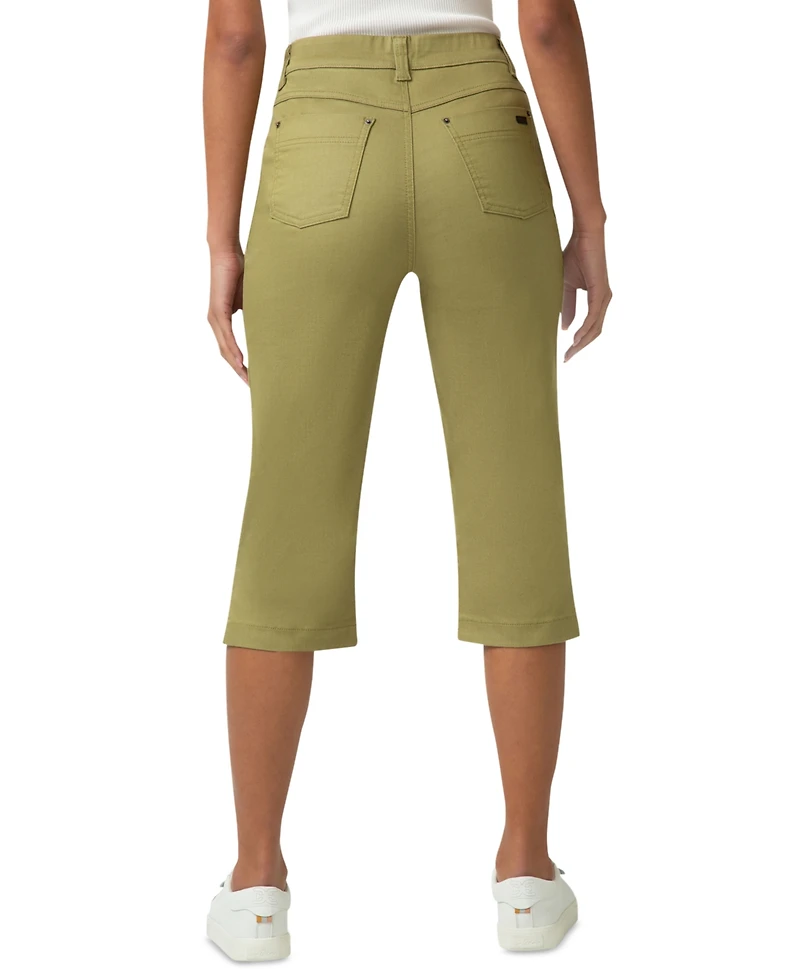 Hue Women's Crosshatch Denim Pedal Pusher Pants
