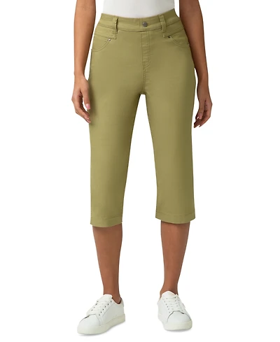 Hue Women's Crosshatch Denim Pedal Pusher Pants