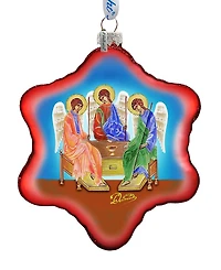 G.DeBrekht Trinity Nativity Snowflake Glass Ornament