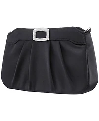 Nina Crystal Buckle Ornament Top Zipper Small Clutch Handbag