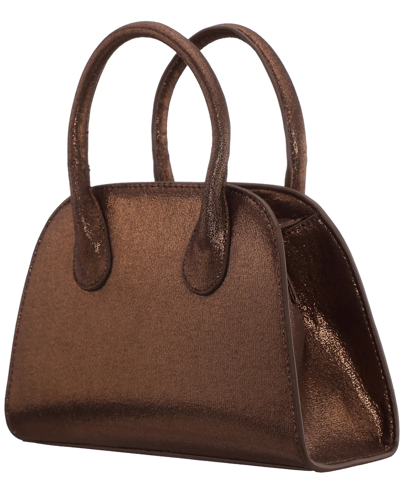 Nina Metallic Small Bowling Handbag