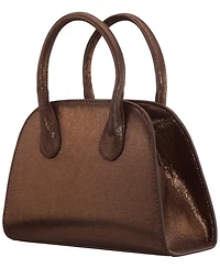 Nina Metallic Small Bowling Handbag