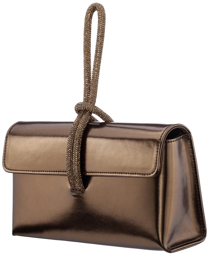 Nina Crystal Cord Handle Flap Small Handbag
