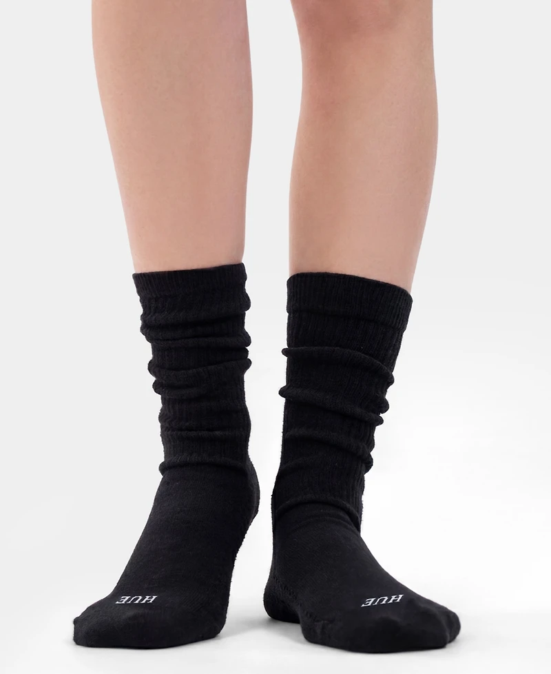 Hue Women's Sport Scrunch Crew Socks, 2-Pack