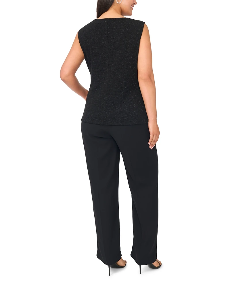 Msk Plus Cowl Shirred Waist Top