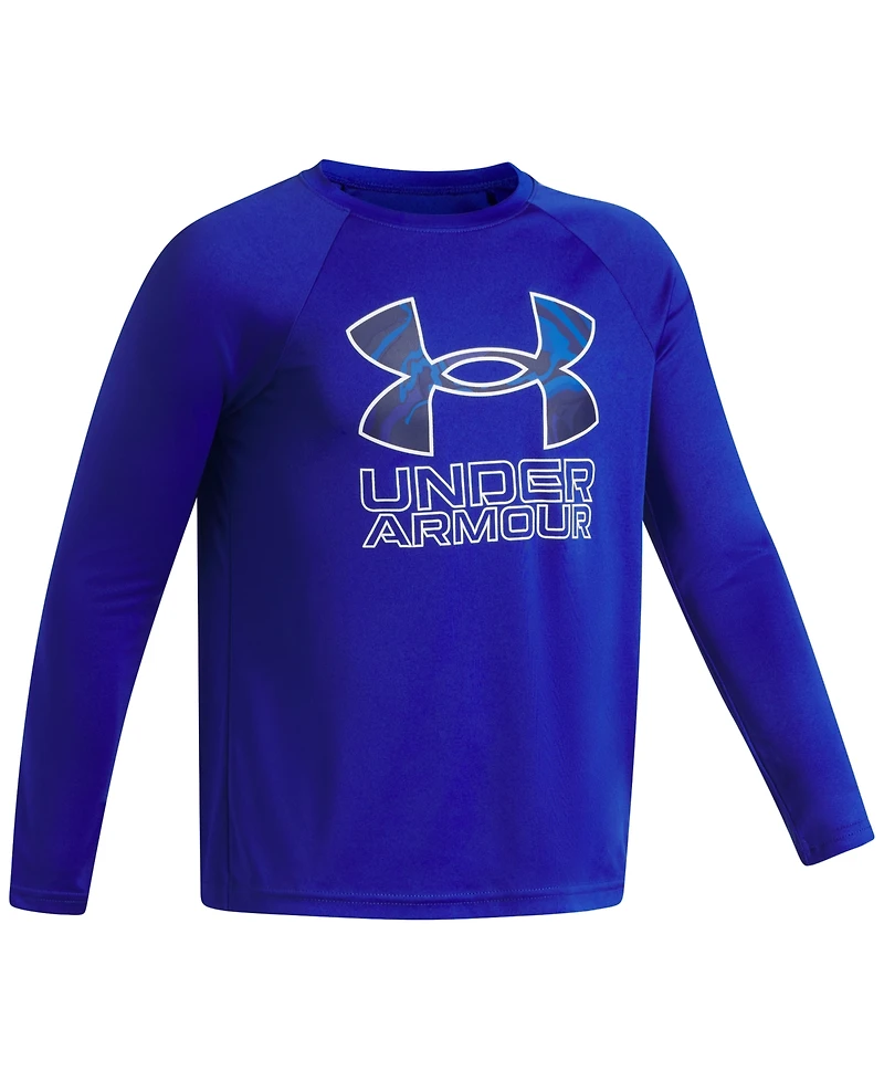 Under Armour Big Boys Tech Hybrid Print Fill Long Sleeves T-shirt