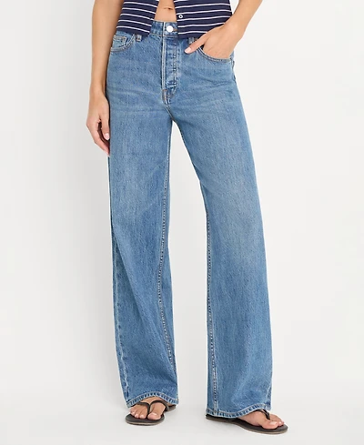 Good American Women's Vintage-Inspired High-Rise Wide-Leg Jeans