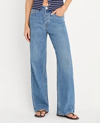 Good American Women's Vintage-Inspired High-Rise Wide-Leg Jeans