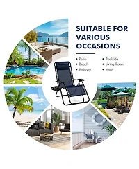 Inolait Outdoor Folding Zero Gravity Reclining Lounge Chair