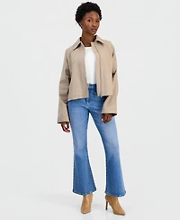 I.n.c. International Concepts Petite Cropped Trench Cotton-Blend Jacket, Macy's Exclusive