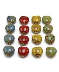 Sevorley 50Piece Set Ceramic Heart-Shaped Loose Beads for Diy Jewelry