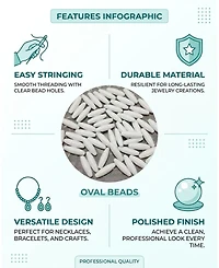 Sevorley 650Piece Set Acrylic Tube-Shaped Loose Beads for Diy Jewelry