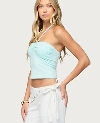 Edikted Women's Yolandi Ruched Halter Top