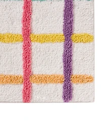Hallmark Chromatic Grid Cotton Rich Bath Rug, 20" x 30"