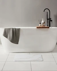 Vcny Home Marble Diatomite Stone Bath Mat, 16" x 24"