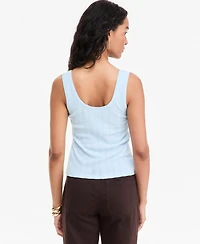 On 34th Women's Pointelle Rib Scoop-Neck Layering Tank, Macy's Exclusive