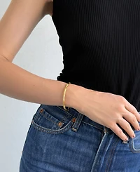 Adornia Tarnish Resistant Gold Invisble Clasp Cuff Bracelet