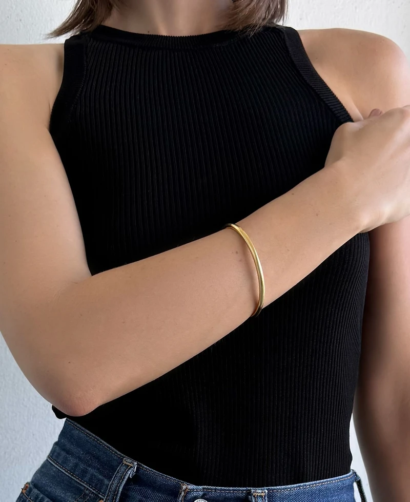 Adornia Tarnish Resistant Gold Cuff Bracelet