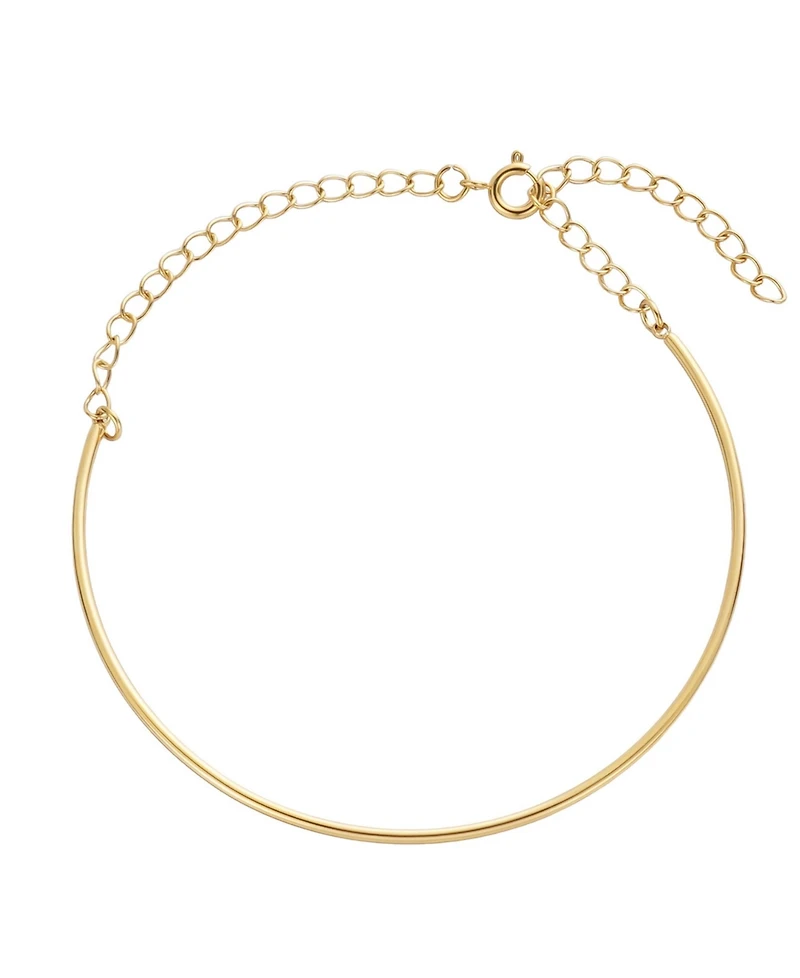 Adornia Tarnish Resistant Gold Cuff Adjustable Chain Bracelet