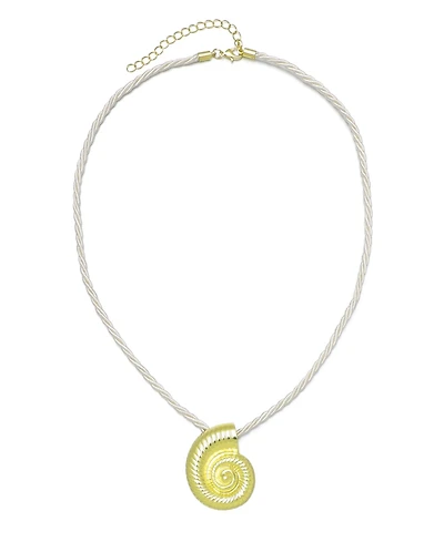 Adornia Gold Shell on a Chord Necklace