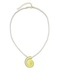 Adornia Gold Shell on a Chord Necklace