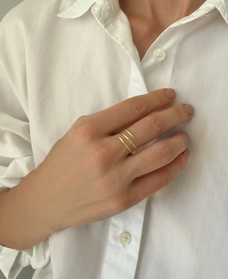 Adornia Gold Adjustable Coil Wrap Ring