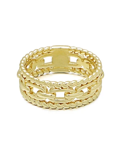 Adornia Gold 3-Band Sandwich Ring