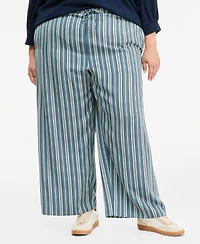 On 34th Trendy Plus Twill Wide-Leg Pants, Macy's Exclusive