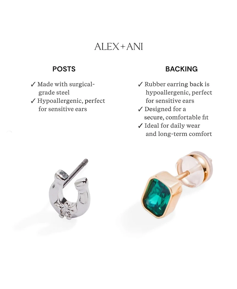 Alex and Ani Crystal Forget-Me-Not Flower Earrings