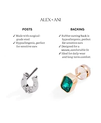 Alex and Ani Crystal Forget-Me-Not Flower Earrings