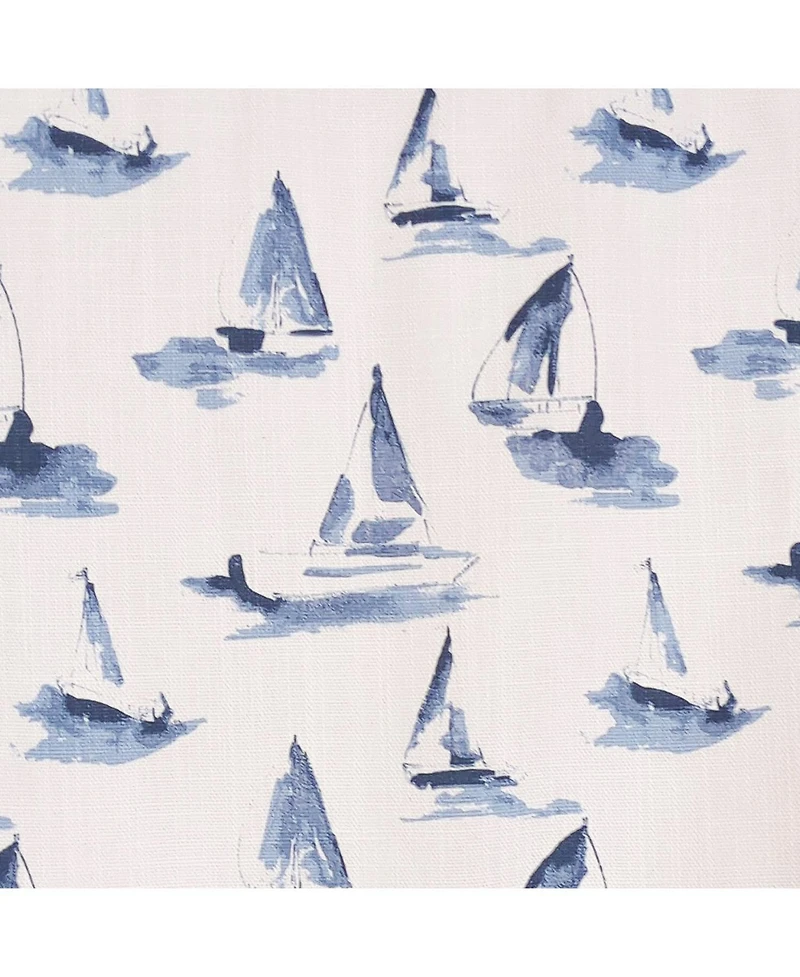Rlf Home 100percentage Cotton Sailboats Regal With Lining Rod Pocket Window Valance