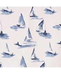 Rlf Home 100percentage Cotton Sailboats Regal With Lining Rod Pocket Window Valance
