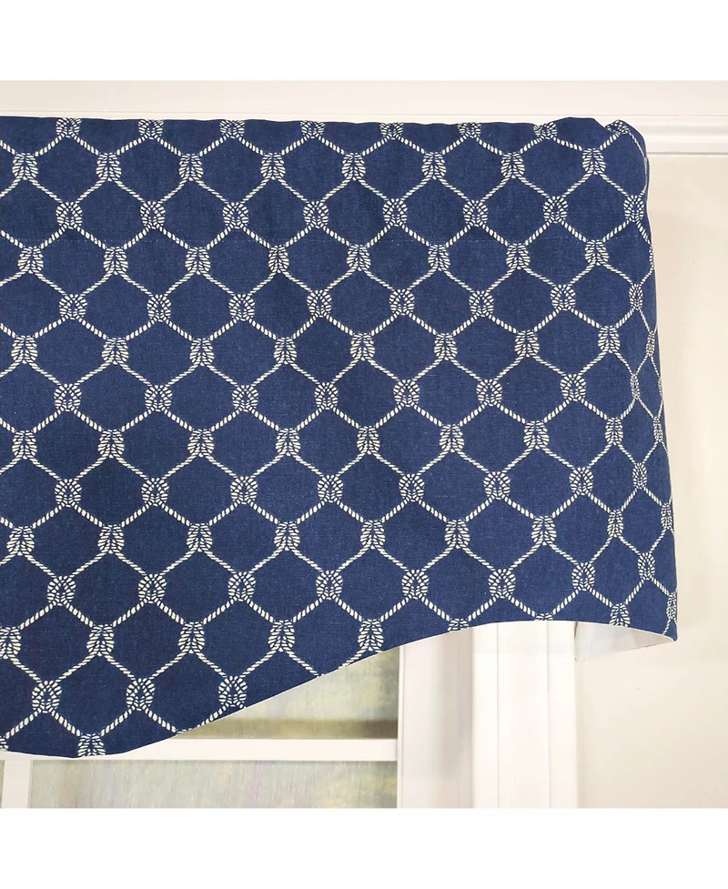 Rlf Home 100percentage Cotton Marine Rope Regal With Lining Rod Pocket Window Valance