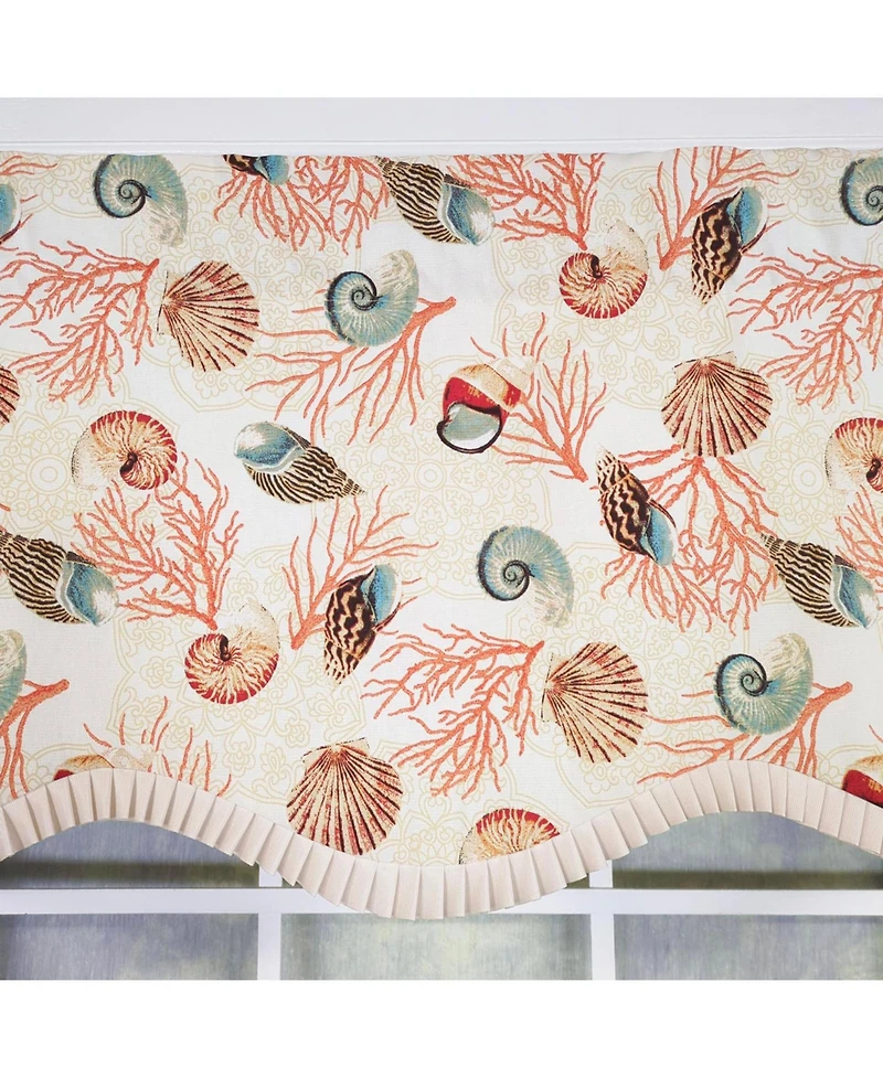 Rlf Home 100percentage Cotton Nautilus Provance With Lining Rod Pocket Window Valance