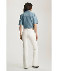 Mavi Jeans Women's Sydney High Rise Flare Off White Gold Premium