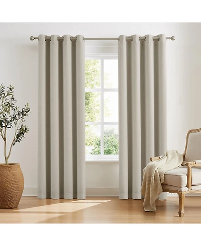 Tru-barrier Window Solutions Sun Barrier Snap Blackout Liner Panel 2 Piece Curtain
