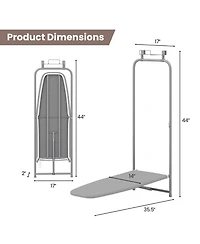Ecooso Slim Over-the-Door Hanging Ironing Board with Cotton Cover, 35-in Surface