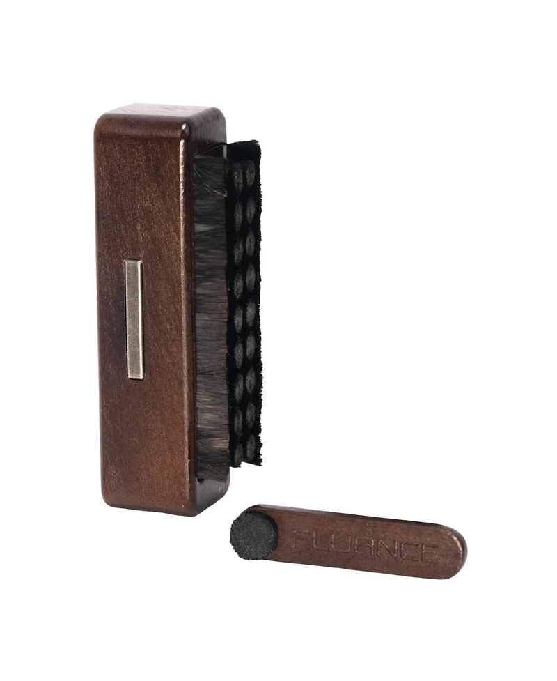 Fluance Vinyl Record and Stylus Cleaning Kit with Anti-Static Carbon Fiber Brush and Stylus Brush