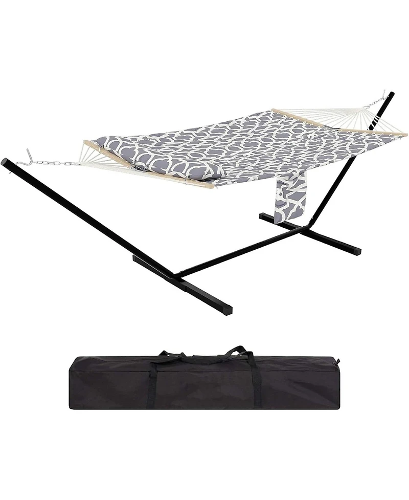 gaomon Double Hammock with Stand, Portable Hammock with Reinforced Steel Frame and Storage Bag, 450 Lb Capacity