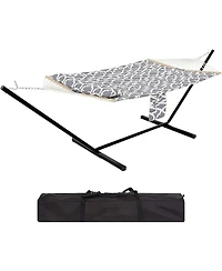 gaomon Double Hammock with Stand, Portable Hammock with Reinforced Steel Frame and Storage Bag, 450 Lb Capacity