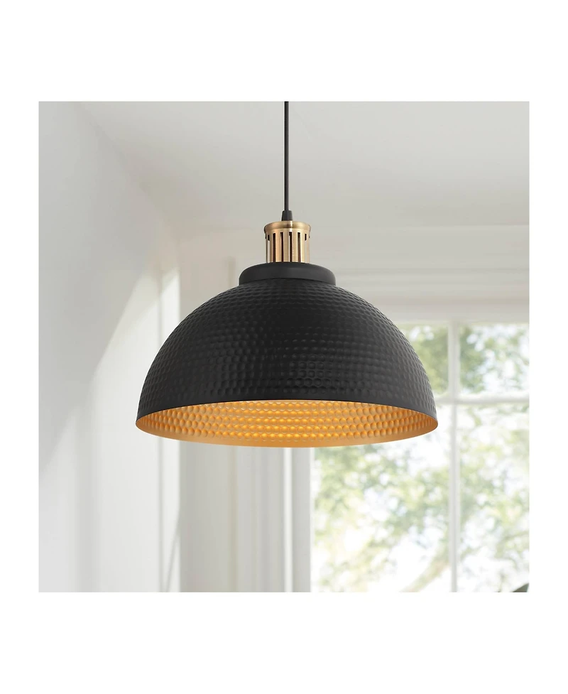 Possini Euro Design Araceli Metal Pendant Light 16inch Wide Modern Dome Shade for Dining Room House Foyer Kitchen Island