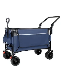 Streamdale Furniture Multi-Functional Folding Wagon Cart with Canopy All-Terrain Wheels 480lbs Cap