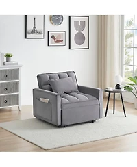 Streamdale Furniture 3-in-1 Convertible Sofa Bed Chair Adjustable Recliner for Small Spaces