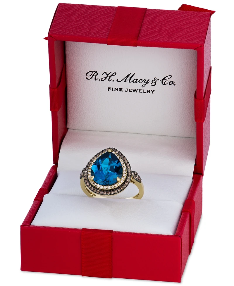 Le Vian London Blue Topaz (4-1/2 ct. t.w.), Diamond (0.45 t.w.) Ring 14k Strawberry Gold (Also Available Honey & Vanilla Gold)
