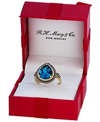 Le Vian London Blue Topaz (4-1/2 ct. t.w.), Diamond (0.45 t.w.) Ring 14k Strawberry Gold (Also Available Honey & Vanilla Gold)